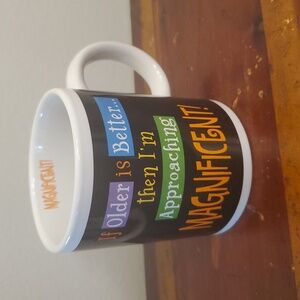 Vintage Black and White Ceramic Mug